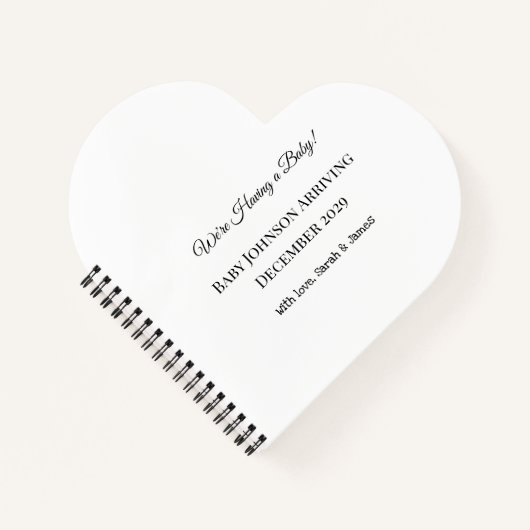 Custom Baby Reveal Kaart Notitieboek (Voorkant)