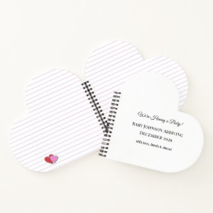 Custom Baby Reveal Kaart Notitieboek