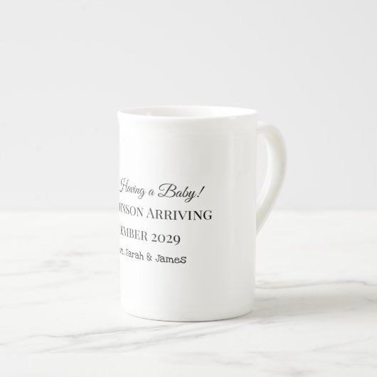 Custom Baby Reveal Kaart Porselein Kop (Voorkant rechts)