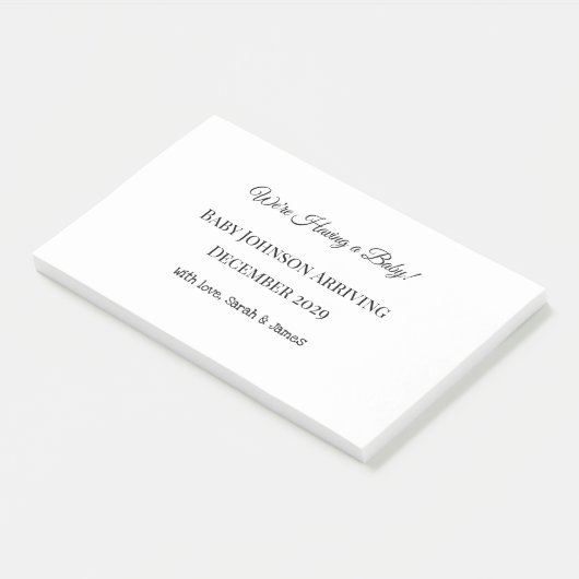 Custom Baby Reveal Kaart Post-it® Notes (Schuin)