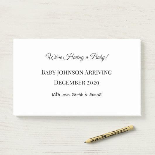 Custom Baby Reveal Kaart Post-it® Notes (Op bureau)