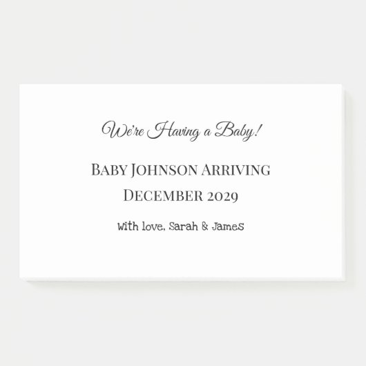 Custom Baby Reveal Kaart Post-it® Notes (Voorkant)