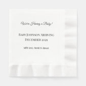 Custom Baby Reveal Kaart Servet (Voorkant)