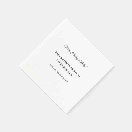 Custom Baby Reveal Kaart Servet (Hoek)