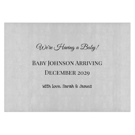 Custom Baby Reveal Kaart Snijplank (Voorkant)