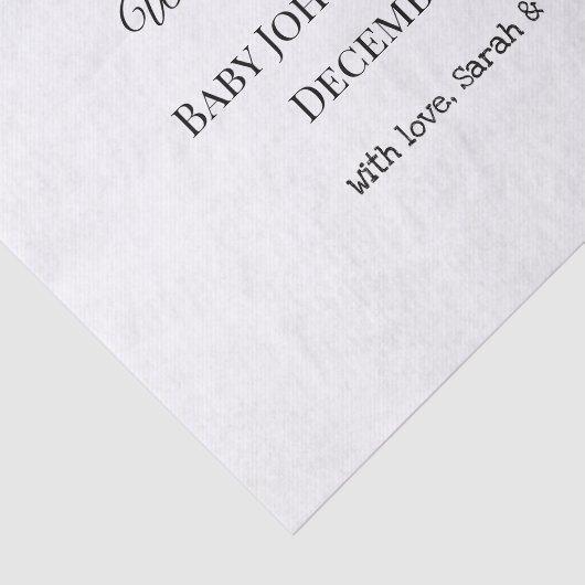 Custom Baby Reveal Kaart Tissuepapier (Detail)