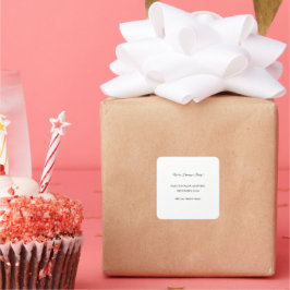 Custom Baby Reveal Kaart Vierkante Sticker