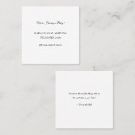 Custom Baby Reveal Kaart Vierkante Visitekaartje