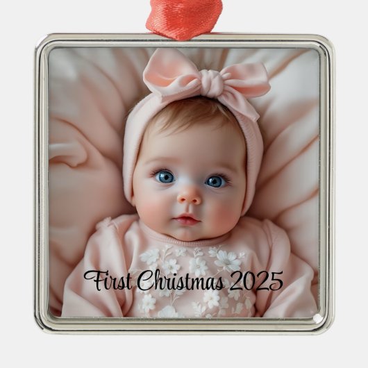 Custom Baby’s First Christmas Ornament (Voorkant)