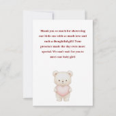 Custom Baby Shower Bedankkaart (Achterkant)