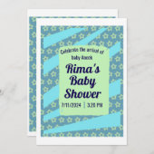 Custom Baby shower Invitation Kaart voor Rima (Voorkant / Achterkant)