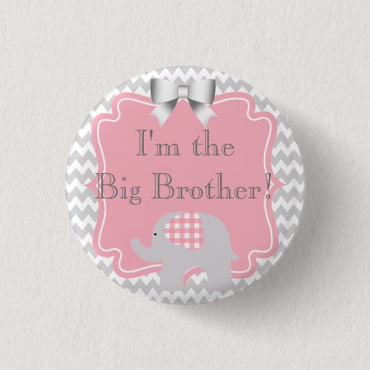 Custom Baby shower Party Ik ben de Big Bro Button (Voorkant)