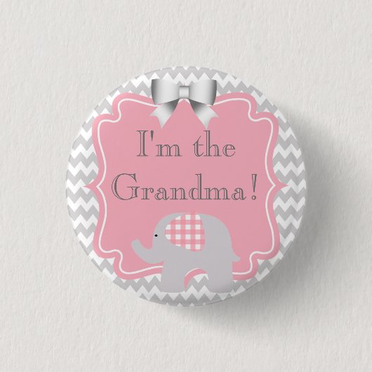Custom Baby shower Party Ik ben de Oma Button (Voorkant)