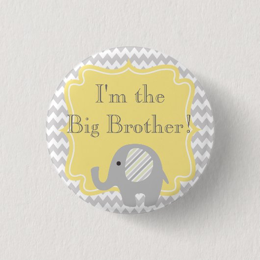Custom Baby shower Party I'm the Big Bro Button (Voorkant)
