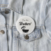 Custom Baby Shower Party I'm the Brother Button (In situ)