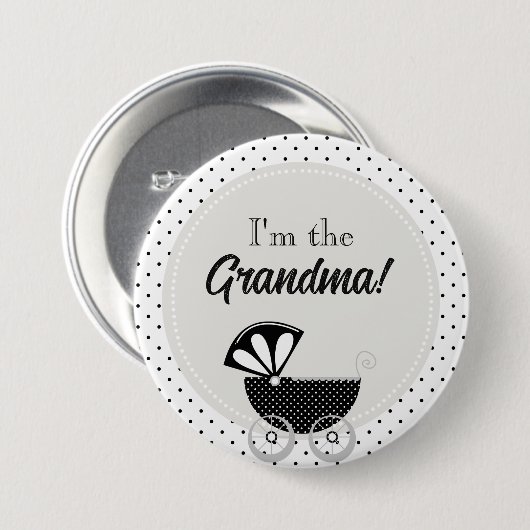 Custom Baby Shower Party I'm the Grandma Button (Voorkant /achterkant)