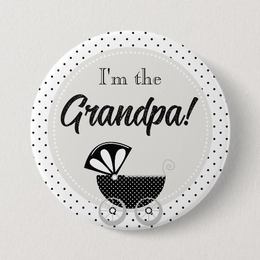 Custom Baby Shower Party I'm the Grandpa Button (Voorkant)