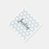 Custom baby shower party servetten met leuke schap (Hoek)