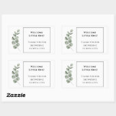 Custom Baby Shower Stickers - Modern Simple Design (Vel)