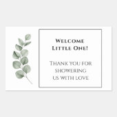 Custom Baby Shower Stickers - Modern Simple Design (Voorkant)