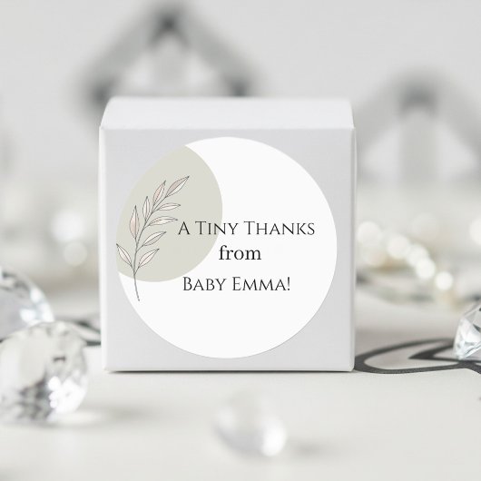 Custom Baby Shower Stickers - Modern Simple Design