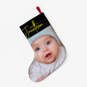 Custom Baby Stocking - 1e kerstfoto! Kleine Kerstsok (Achterkant (Hangend))