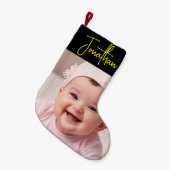 Custom Baby Stocking - 1e kerstfoto! Kleine Kerstsok (Voorkant (Hangend))