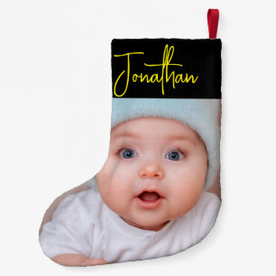 Custom Baby Stocking - 1e kerstfoto! Kleine Kerstsok
