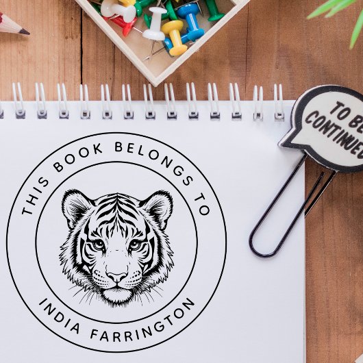 Custom Baby Tiger Dit boek behoort tot de naam van Rubberstempel