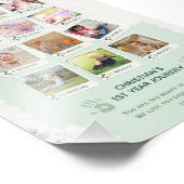 Custom Baby's 1st Year Journey Fotocollage Foto Afdruk (Hoek)