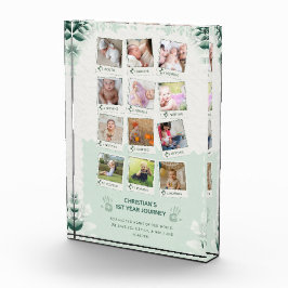 Custom Baby's 1st Year Journey Fotocollage Fotoblokken
