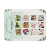 Custom Baby's 1st Year Journey Fotocollage Magneet (Horizontaal)