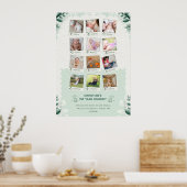 Custom Baby's 1st Year Journey Fotocollage Poster (Keuken)