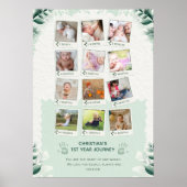 Custom Baby's 1st Year Journey Fotocollage Poster (Voorkant)
