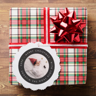 Custom Baby's eerste kerst fotokaart Ornament