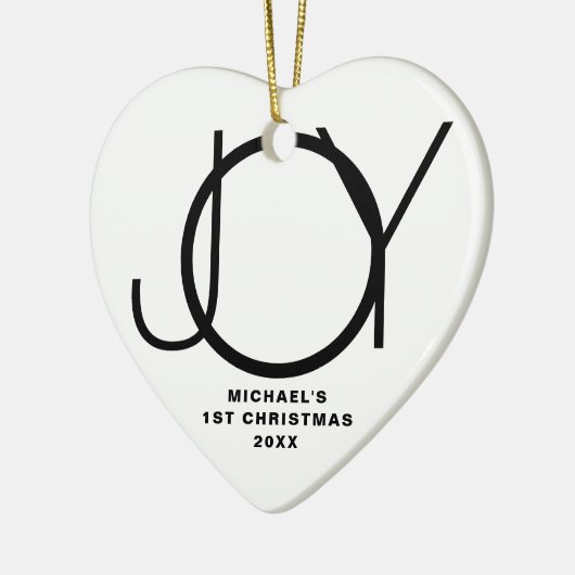Custom Baby's First Christmas Photo Keramisch Ornament (Links)