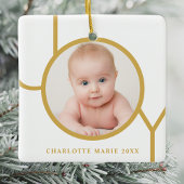 Custom Baby's Photo Christmas Holidays Keramisch Ornament