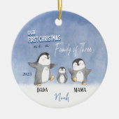 Custom Baby's Schattigee eerste kerst Ornament (Voorkant)