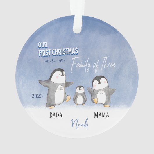 Custom Baby's Schattigee eerste kerst Ornament (achterkant)