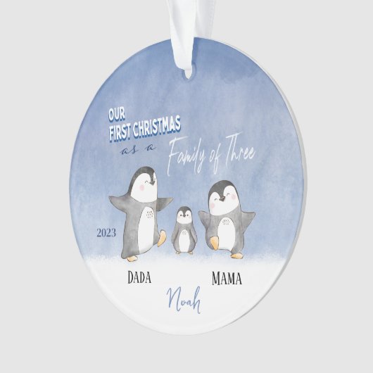 Custom Baby's Schattigee eerste kerst Ornament (voorkant)