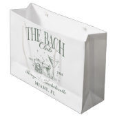 Custom Bach Club Bachelorette Retro Cocktail Zwart Groot Cadeauzakje (Voorkant Gekanteld)