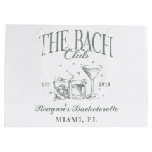 Custom Bach Club Bachelorette Retro Cocktail Zwart