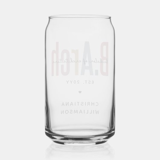 Custom Bachelor of Architecture Afstuderen Blikvorm Glas (Achterkant)