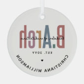 Custom Bachelor of Architecture Afstuderen Glas Ornament (Achterkant)