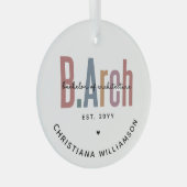 Custom Bachelor of Architecture Afstuderen Glas Ornament (Voorkant Rechts)