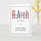 Custom Bachelor of Architecture Afstuderen Kaart (Gele Bloem)