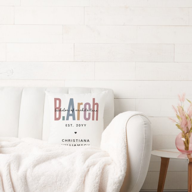 Custom Bachelor of Architecture Afstuderen Kussen (Bank)