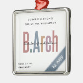 Custom Bachelor of Architecture Afstuderen Metalen Ornament (Links)