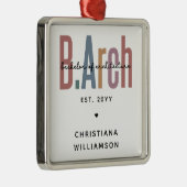 Custom Bachelor of Architecture Afstuderen Metalen Ornament (Rechts)