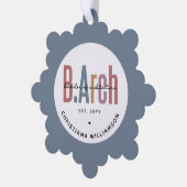 Custom Bachelor of Architecture Afstuderen Ornament Kaart (Links)